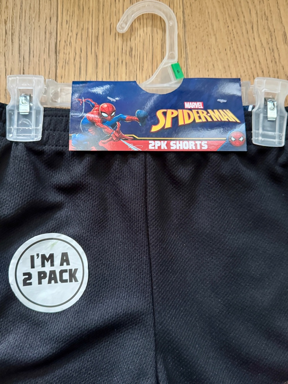 2 Spider-Man Black Blue Boys Shorts - 2 Pack Set NWT Size 5 - Picture 3 of 5